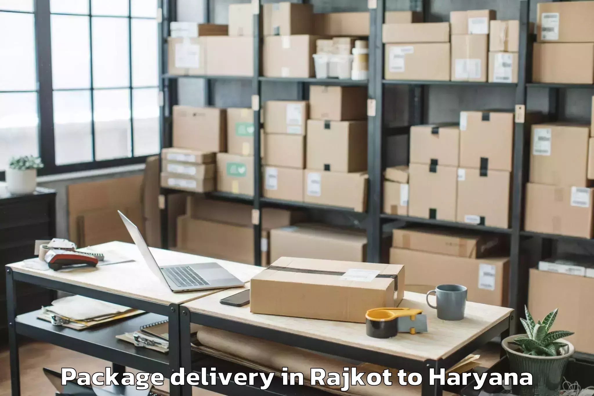 Book Rajkot to Srs Mall Faridabad Package Delivery Online